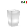 RGB LED square tall lighted planter pot terrace garden Genesis On Sale