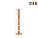 Vertical column bookcase h150cm wood 10 shelves Zia Veronica MH Sale