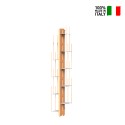 Vertical wall-mounted wooden bookcase h150cm 10 shelves Zia Veronica WMH Sale