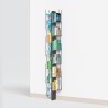 Vertical wall-mounted bookcase h195cm in wood 13 shelves Zia Veronica WH Characteristics