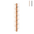 Vertical wall-mounted bookcase h195cm in wood 13 shelves Zia Veronica WH Promotion