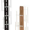Vertical suspended wooden bookcase h105cm 7 shelves Zia Veronica SF Price