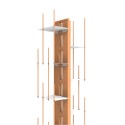 Vertical wall-mounted wooden bookcase h150cm 10 shelves Zia Veronica WMH Price