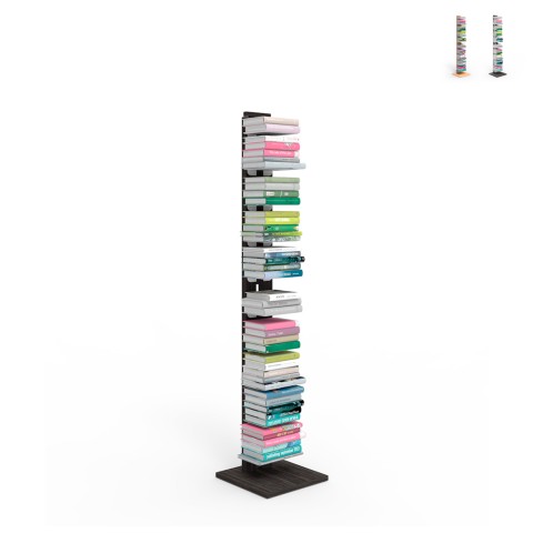 Vertical column bookcase h150cm wood 10 shelves Zia Ortensia MH