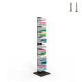 Vertical column bookcase h150cm wood 10 shelves Zia Ortensia MH Promotion