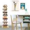 Vertical column bookcase h150cm wood 10 shelves Zia Ortensia MH Offers