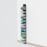 Vertical wall-mounted wooden bookcase h195cm 13 shelves Zia Ortensia WH Choice Of