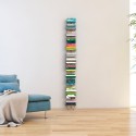 Vertical wall-mounted wooden bookcase h195cm 13 shelves Zia Ortensia WH Offers