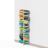 Double-sided wooden wall bookcase h150cm 20 shelves Zia Bice WMH Choice Of