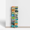 Double-sided wooden wall bookcase h150cm 20 shelves Zia Bice WMH Model