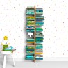 Double-sided wooden wall bookcase h150cm 20 shelves Zia Bice WMH Offers