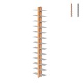 Zia Bice WH Double-Sided Wall Bookshelf, Wood, 26 Shelves, 195cm High Promotion