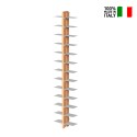 Zia Bice WH Double-Sided Wall Bookshelf, Wood, 26 Shelves, 195cm High Discounts