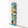 Zia Bice WH Double-Sided Wall Bookshelf, Wood, 26 Shelves, 195cm High Model