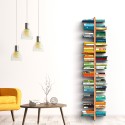 Wall-mounted bookcase h195cm double-sided wooden bookcase 26 shelves Zia Bice WH Offers