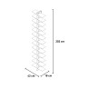 Zia Bice WH Double-Sided Wall Bookshelf, Wood, 26 Shelves, 195cm High Cheap