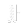 Zia Flora WMH Wall-Mounted Indoor Plant Holder with 10 Shelves Design Measures