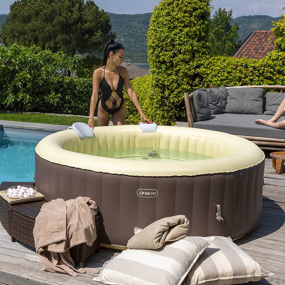 Inflatable round whirlpool bath 208x65cm 6 persons EaseZone 7150018