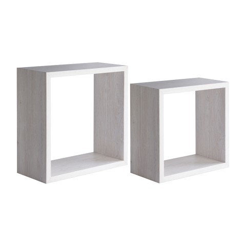 Set of 2 wall-mounted cube shelves modern design Q-Bis Promotion