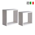 Set of 2 wall-mounted cube shelves modern design Q-Bis Catalog