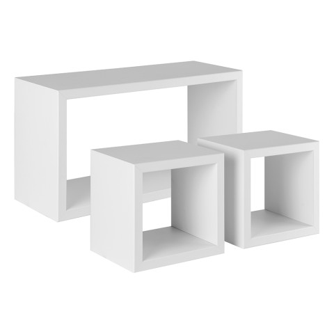 Set of 3 wall brackets cube rectangular modern shelf Tribe Promotion