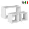 Set of 3 wall brackets cube rectangular modern shelf Tribe Discounts