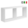 Rectangular wall shelf 2 compartments modern cube Morgana Maxi Discounts