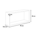 Wall shelf cube rectangular modern design Artù 