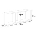 Tristano modern rectangular cube wall shelf 3 compartments 