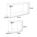 Set of 3 wall brackets cube rectangular modern shelf Tribe Choice Of