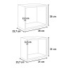 Set of 2 wall-mounted cube shelves design Q-Bis Maxi 