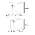 Set of 2 wall-mounted cube shelves modern design Q-Bis Characteristics