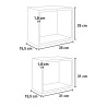 Set of 2 wall-mounted cube shelves modern design Q-Bis Characteristics