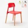 Stock 20 Chairs Bar Polypropylene And Wood Modern Design Barcellona Discounts