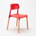 Stock 20 Chairs Bar Polypropylene And Wood Modern Design Barcellona 