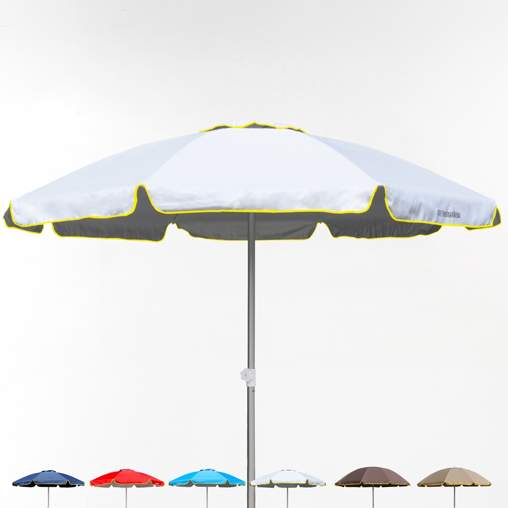 Beach umbrella 220 cm aluminum windproof professional uv protection Bagnino Fluo