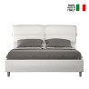 Double bed 160x190 with upholstered headboard cushions Nandy Offers