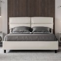 Double bed 160x190 with upholstered headboard cushions Nandy Discounts
