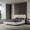 Double bed 160x190 with upholstered headboard cushions Nandy On Sale