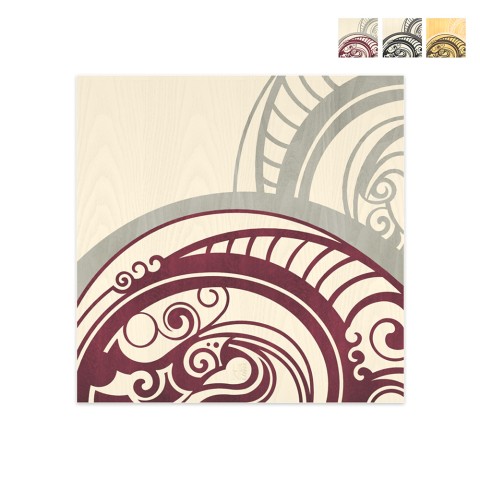Inlaid wooden painting 75x75cm modern abstract design Gear Promotion