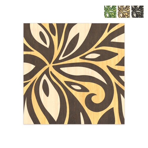 Modern inlaid wood painting 75x75cm floral design Flowers Promotion