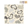 Hand inlaid wooden picture heart fantasy 75x75cm Corazón Promotion