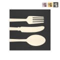 Wooden painting 75x75cm hand inlaid decorative kitchen Cutlery Promotion