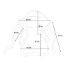 SUP Stand Up Paddle Accessory Kit with Ankle Leash, Waterproof Bag & Seat StingRay Measures