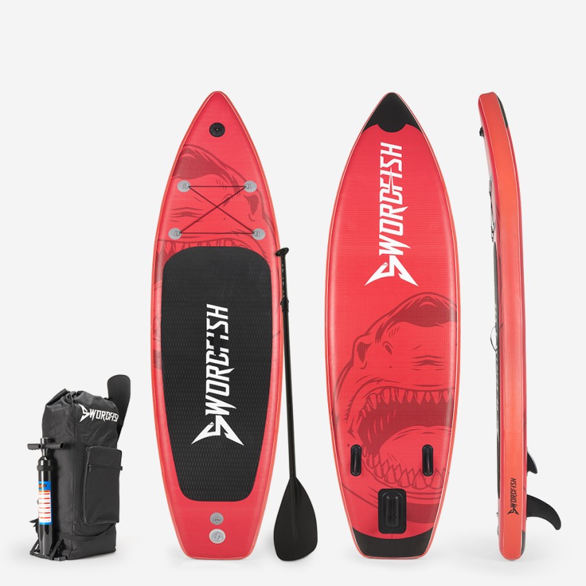 Inflatable SUP Stand Up Paddle Board for children 8'6 260cm Red Shark Junior Promotion
