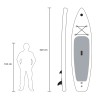 Stand Up Paddle for adults inflatable SUP board  10'6 320cm Red Shark Pro 
