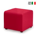 Square pouf 46x46cm living room modern leatherette waiting room Offers