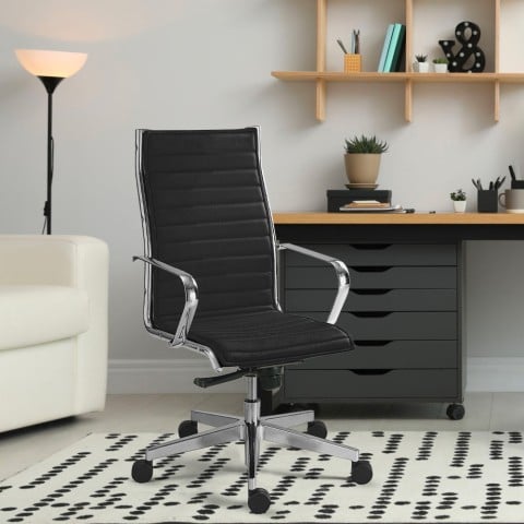 Ergonomic executive office chair with modern design imitation leather Stylo HBE