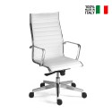 Stylo HWE white leatherette ergonomic executive design office chair On Sale