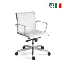 Stylo LWE white leatherette ergonomic low executive office chair On Sale